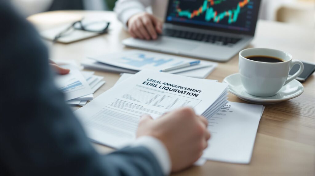 Annonce légale de liquidation EURL