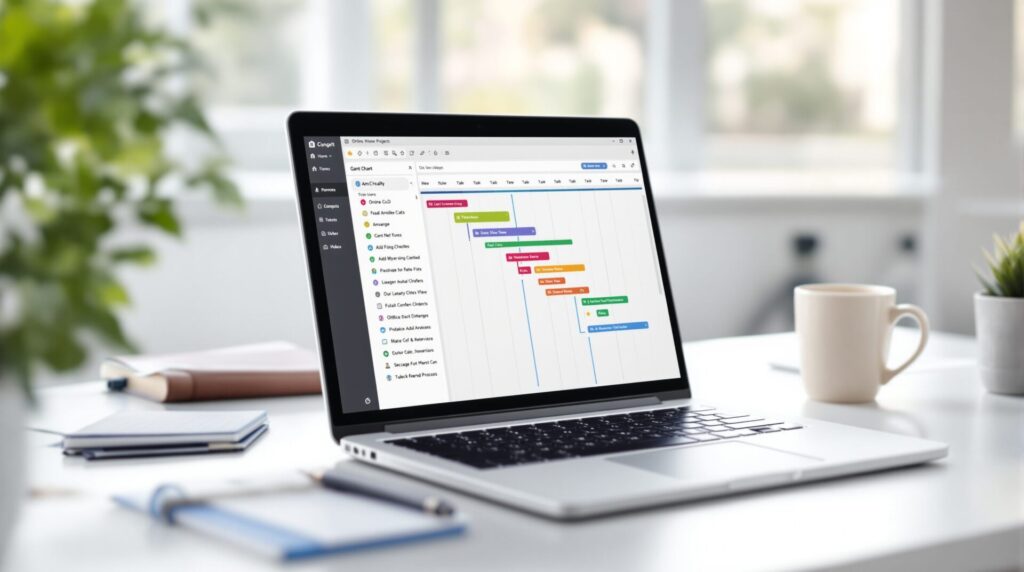 diagramme gantt en ligne