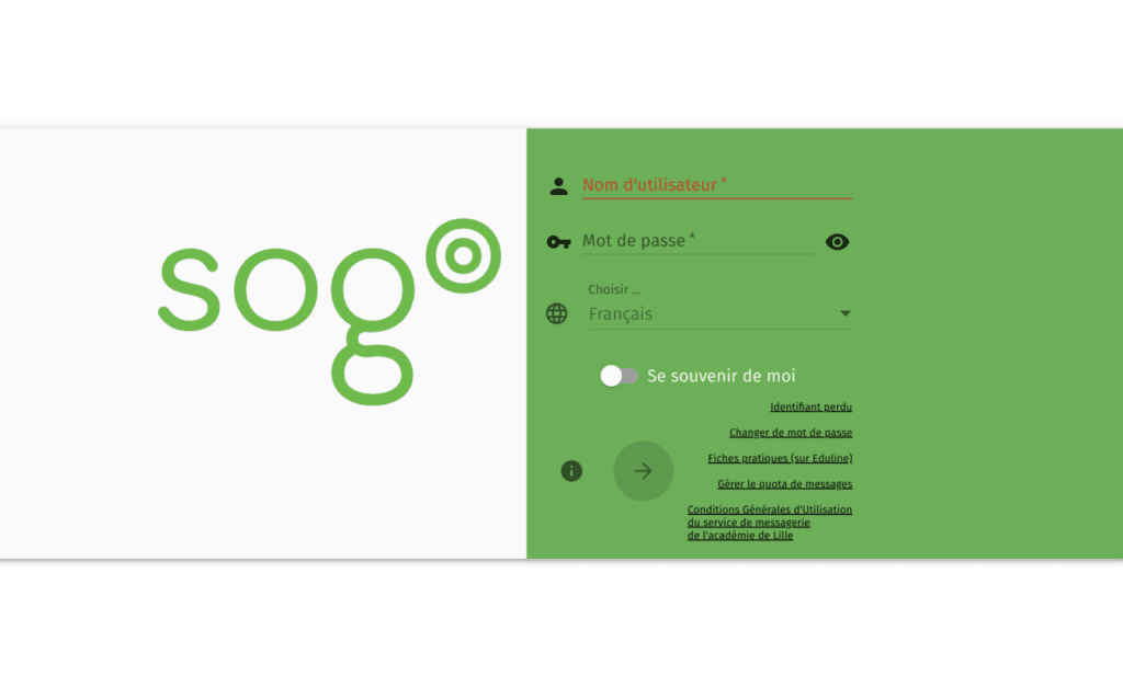 connexion de sogo lille