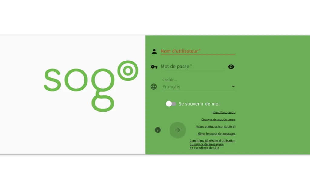 connexion de sogo lille