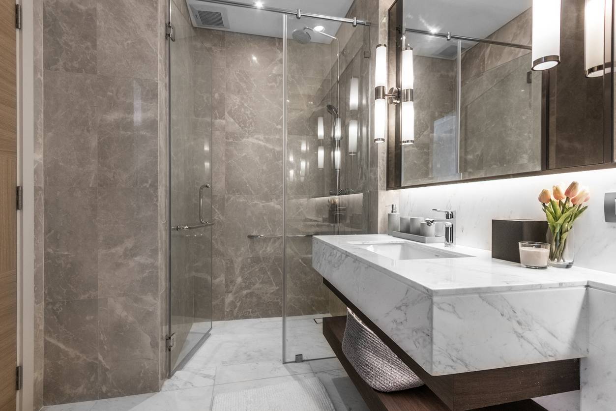 utilisation marbre dans salle de bain