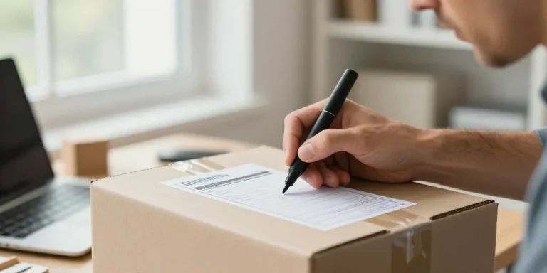 comment mettre l'adresse sur un colis