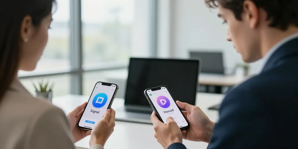 nommez deux applications de messagerie instantanée